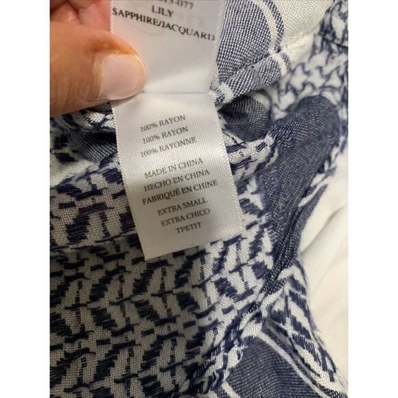 rails womens blue white v neck long sleeve sweater top xs - Picture 5 of 5